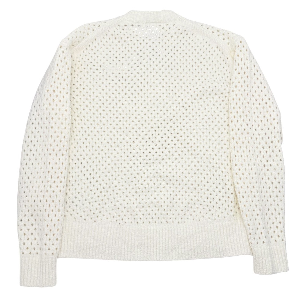 NWT Varley Grady Boucle Knit Sweater S Ivory New Mesh Pointeille Anthropologie - Picture 6 of 12